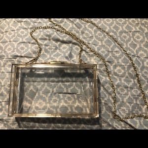 Clear clutch bag
